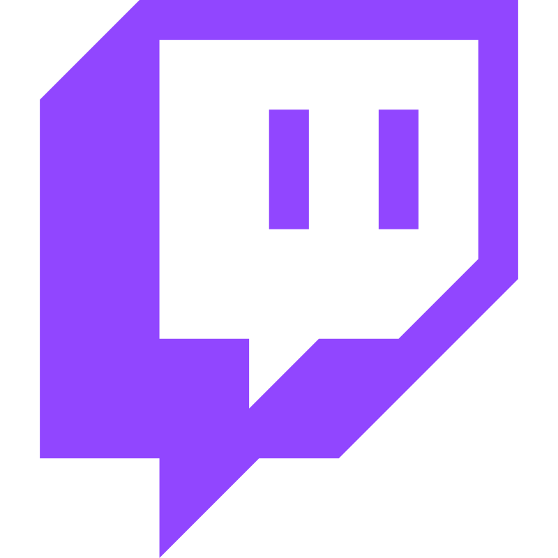Logo officiel violet de Twitch, la plateforme de streaming en direct