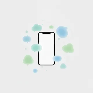 Un smartphone entouré de plusieurs bulles d'assistants vocaux, illustrant le choix d'assistant IA sur Android