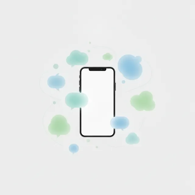 Un smartphone entouré de plusieurs bulles d'assistants vocaux, illustrant le choix d'assistant IA sur Android