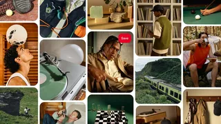 Grille de tendances masculines Pinterest 2026 : vinyle, sport, loisirs hors ligne
