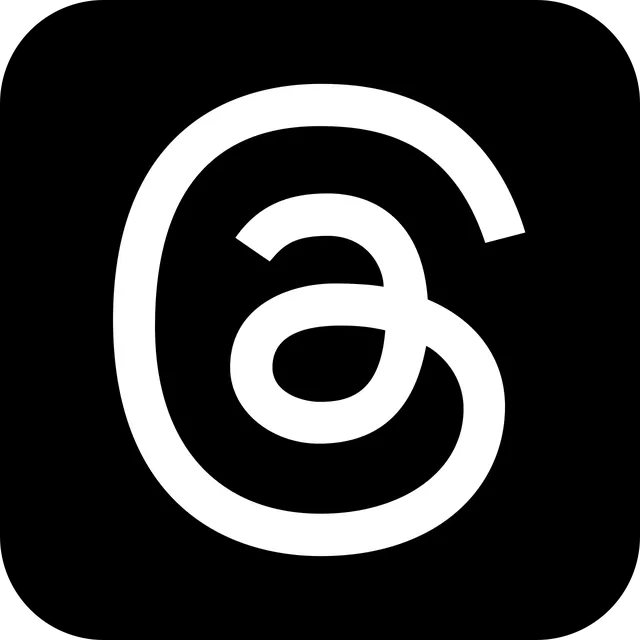 Logo officiel de l'application Threads de Meta