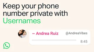 Visuel officiel WhatsApp présentant la fonctionnalité de nom d'utilisateur
