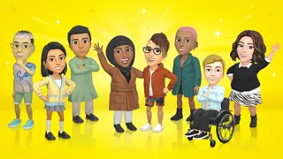Avatar Bitmoji stylisé, le service d'avatars de Snapchat