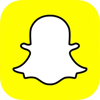Logo fantôme de Snapchat sur fond jaune