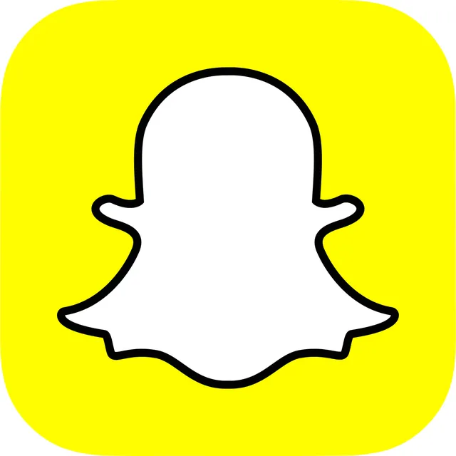 Logo fantôme de Snapchat sur fond jaune