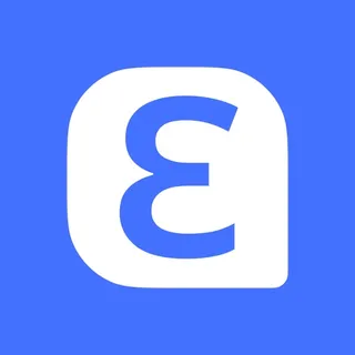 Logo officiel de l'application Epsilon, le réseau social français