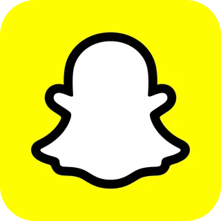 Logo officiel de Snapchat, le fantôme blanc sur fond jaune