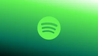 Logo Spotify sur fond vert dégradé