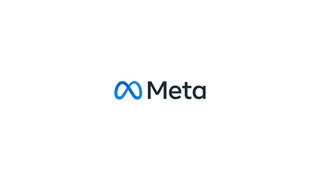 Logo de Meta sur fond blanc