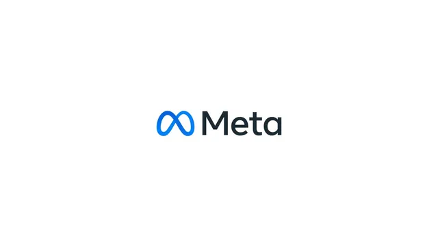 Logo de Meta sur fond blanc