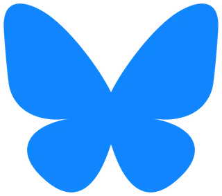 Logo papillon bleu de Bluesky