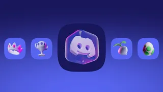 Illustration Discord avec des trophées et le logo, page Trending Games