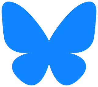 Logo papillon bleu du réseau social Bluesky