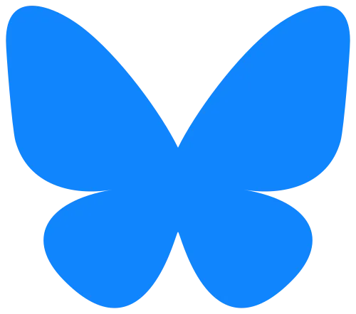 Logo papillon bleu du réseau social Bluesky