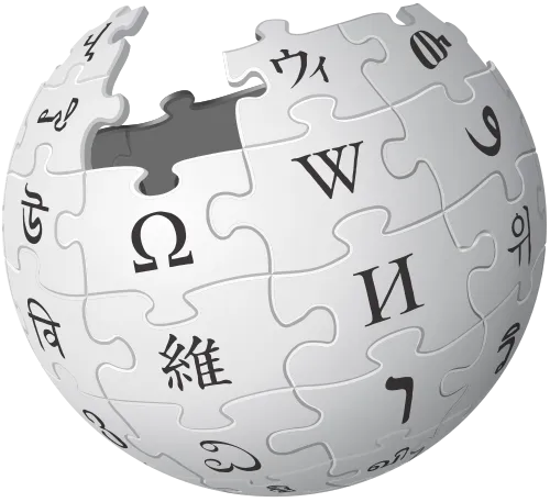 Logo en forme de globe de Wikipédia, composé de pièces de puzzle gravées de caractères de différentes langues