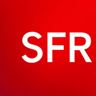 Logo de l'opérateur SFR, lettres blanches sur fond rouge