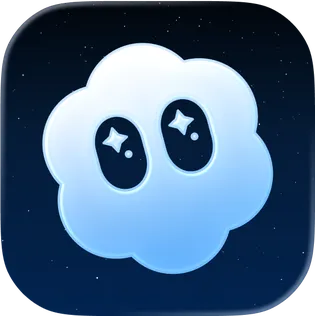 Icône officielle de l'application Sora d'OpenAI, un nuage stylisé sur fond nocturne