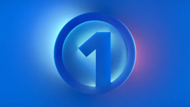 Le logo de Meta One, un chiffre 1 dans un cercle sur fond bleu