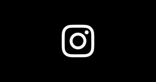 Logo Instagram blanc sur fond noir