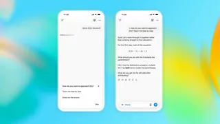 Captures d'écran du mode Study de ChatGPT résolvant un problème de maths étape par étape
