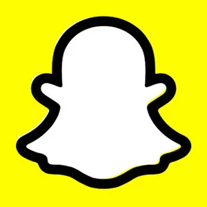 Logo fantôme de Snapchat sur fond jaune