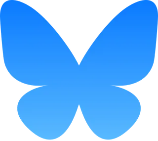 Logo papillon bleu de Bluesky