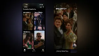 Captures d'ecran de la nouvelle application mobile Netflix avec son feed vertical Clips facon TikTok