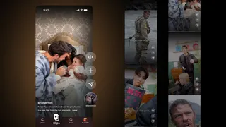 Le flux vertical Clips dans l'application mobile Netflix, avec l'onglet Clips mis en avant