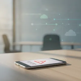 Un smartphone qui sonne sur une table et affiche un appel indésirable non identifié