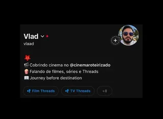 Un profil Threads affichant des stickers animés dans sa bio de présentation