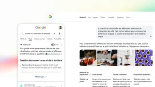 Illustration officielle Google des Apercus IA et du Mode IA dans la Recherche en France