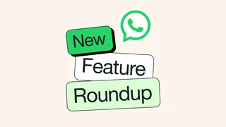 Visuel officiel WhatsApp New Feature Roundup avec le logo de la messagerie