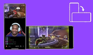 Interface Twitch en double format, affichage horizontal et vertical simultané