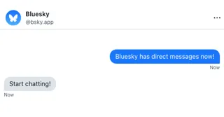 L'application Bluesky affichant sa messagerie, avec l'arrivée des discussions de groupe