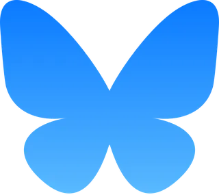 Logo papillon bleu de Bluesky, le réseau social