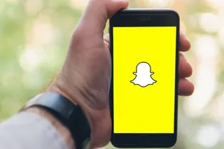 Application Snapchat ouverte sur un smartphone