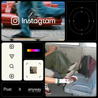 Le nouveau logotype Instagram 2026, dont le r accolé au g se lit comme un z (Instagzam)