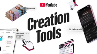 Visuel officiel Made on YouTube montrant l'assistant de montage par conversation sur smartphone